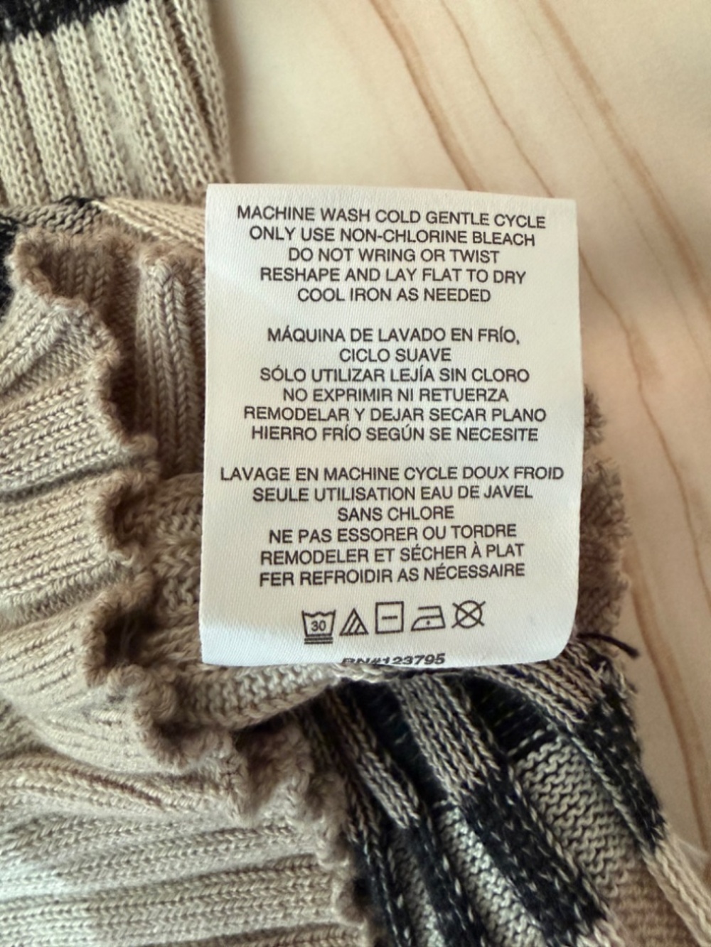 Women's Alp N Rock Luisa Polo Sweater Striped "Stone" Color Stretchy Sz XS $258 - Picture 9 of 14